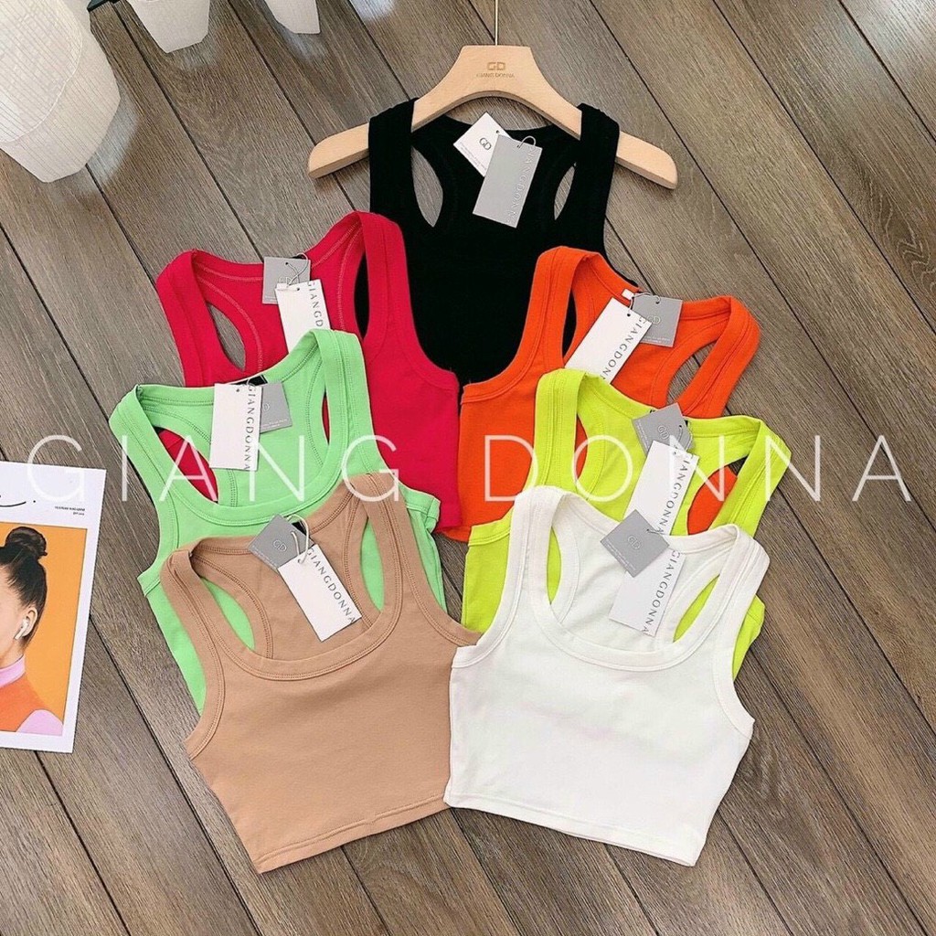 [Mã FAMARAL2 giảm 10K đơn 50K] Áo ba lỗ dáng croptop chất cotton | WebRaoVat - webraovat.net.vn