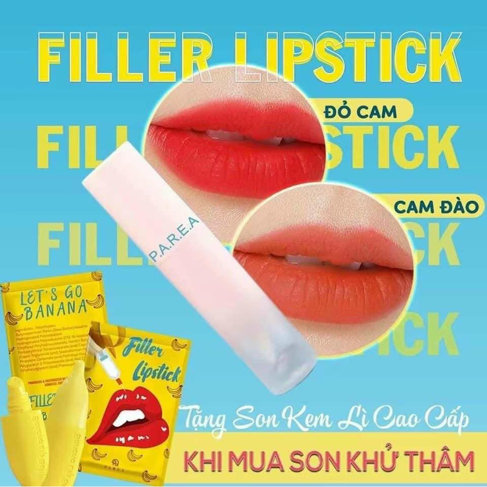 Son chuối Filler Lipstick 3 màu Zuka Beauty dưỡng môi căng dày khử thâm căng bóng