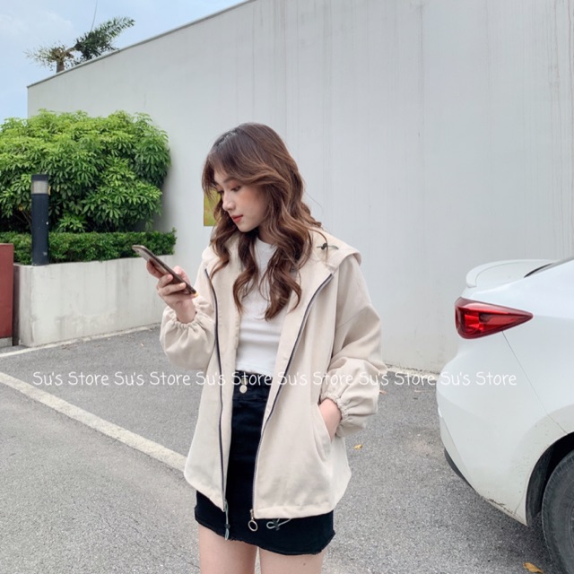 Áo khoác nỉ lì oversize chống nước tay bo A1419 SUSTORE