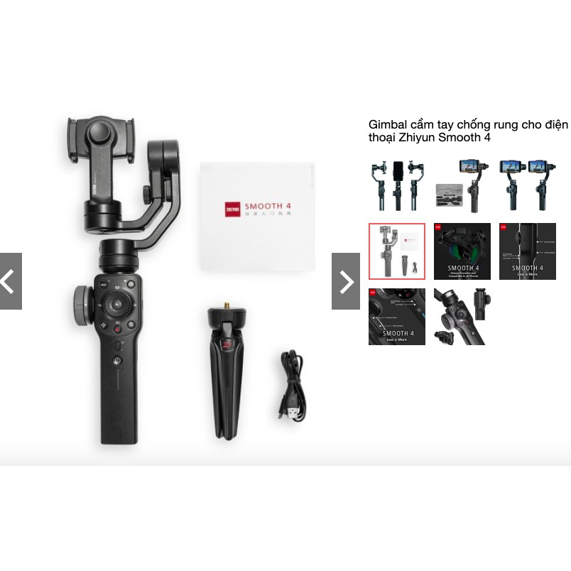 Gimbal cầm tay chống rung cho điện thoại Zhiyun Smooth 4