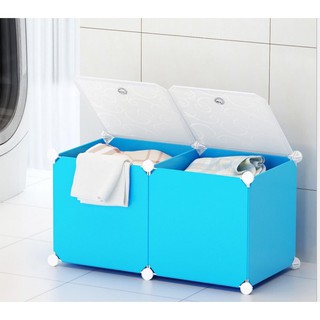 Tủ Đựng Đồ Lắp Ghép 2 Ô Vuông - Bảo hành 1 năm