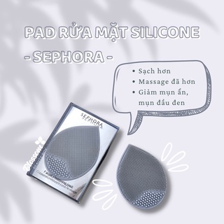 Miếng pad silicone rửa mặt Sephora mẫu mới đủ BILL