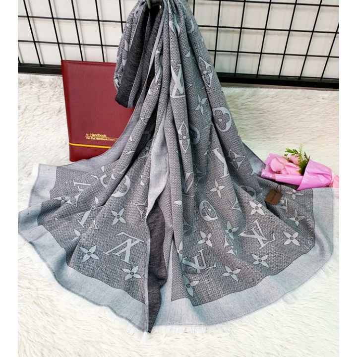 Khăn Choàng Hãng Lv - Khăn Đũi Lụa Sang Chảnh 90 × 180 cm