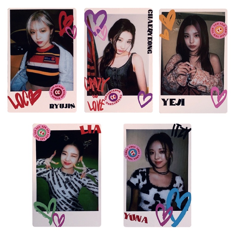 Set 5 Tấm Thẻ Ảnh Lomo In Hình Nhóm Nhạc Kpop Itzy Crazy In Love