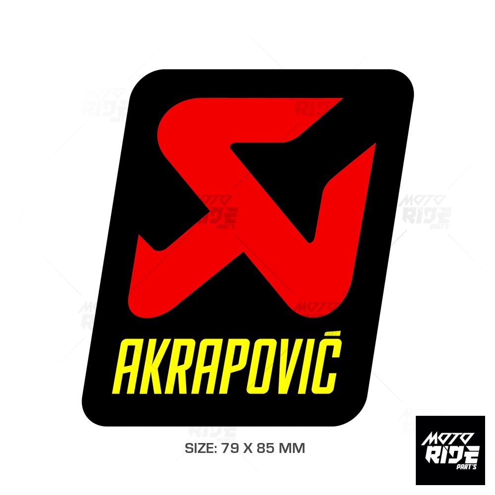 AKRAPOVIC P-HST14AL TEM PÔ VUÔNG MÀU 79x85mm CHÍNH HÃNG