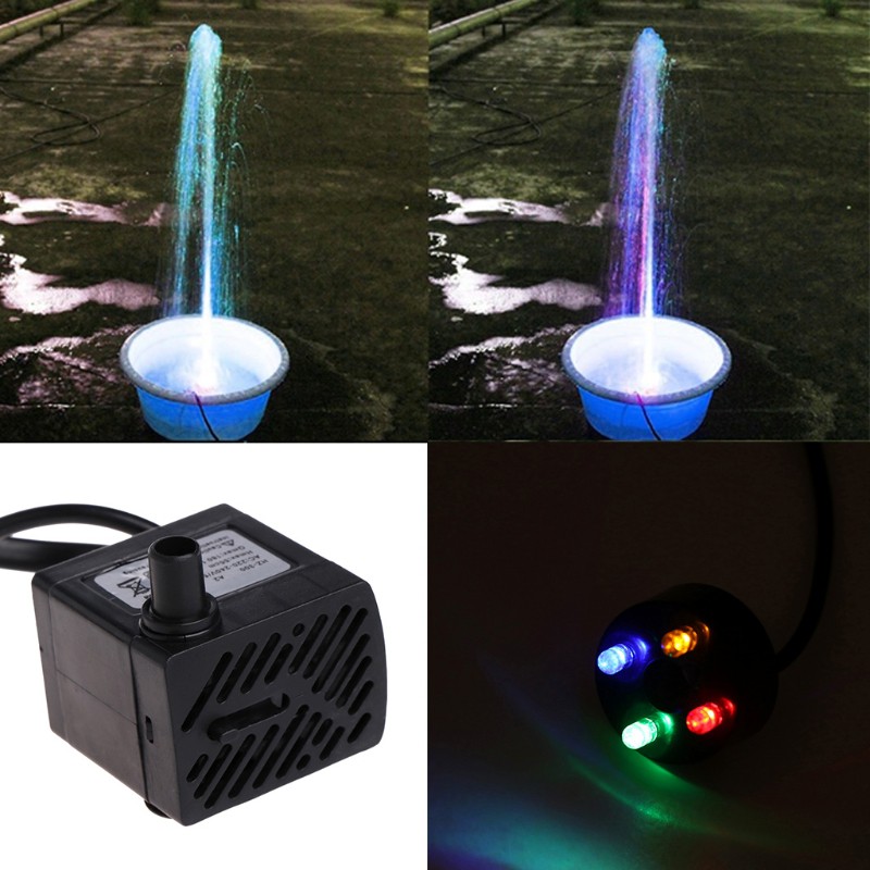 Máy Bơm Nước Có Đèn Led Cho Bể Cá Ac 220v 3w