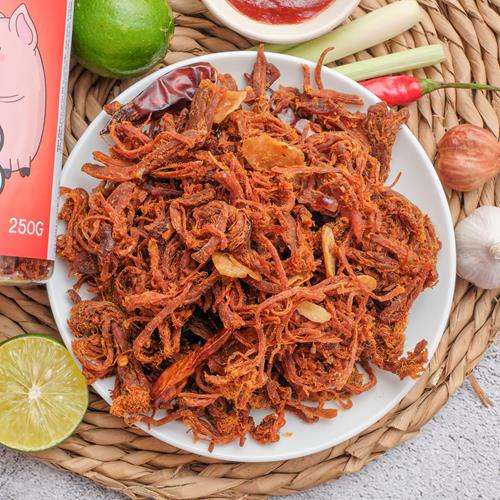 Khô heo cháy tỏi ngon ngon đậm vị ,lợn khô thơm ngon an toàn vệ sinh thực phẩm DiHu food