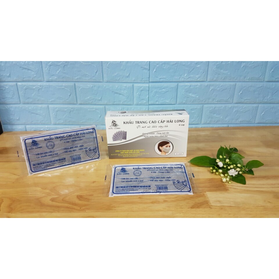 Khẩu trang y tế Hải Long 4 lớp kháng khuẩn, chống bụi mịn