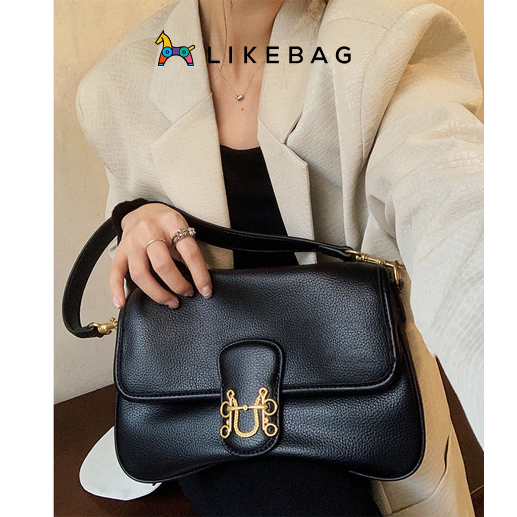 Túi xách nữ đeo vai, kẹp nách LIKEBAG da PU sang trọng chính hãng 219XK6866-2 - LIBAGI