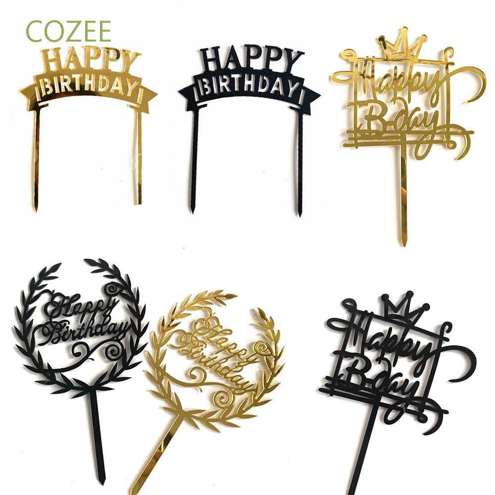 Que Cắm Trang Trí Bánh Kem Thiết Kế Chữ Happy Birthday Đẹp Mắt