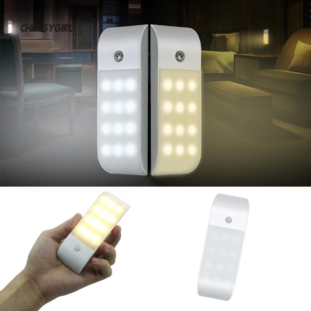 ★Đèn LED 12 Bóng Có Cảm Biến Chuyển Động Kèm Cáp USB