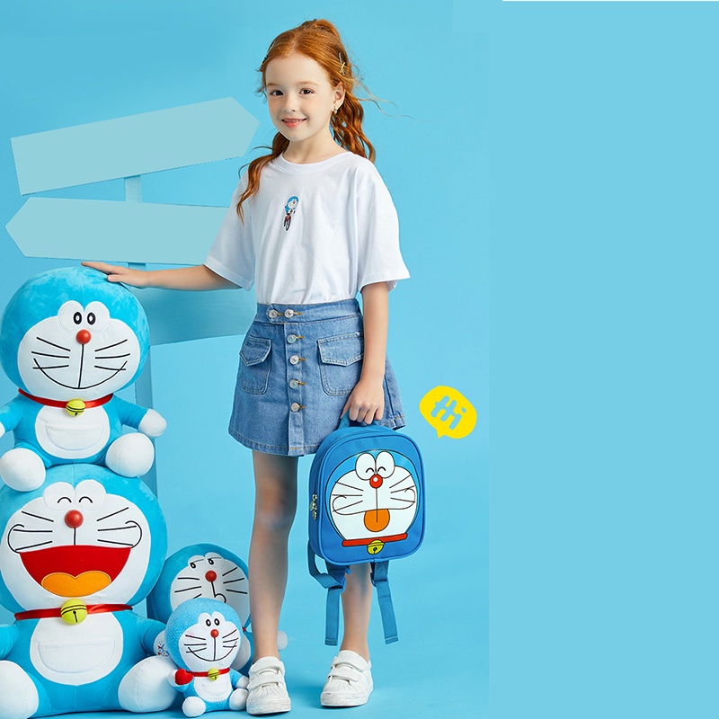 Balo trẻ em mẫu giáo đi nhà trẻ Balo cho bé mầm non Doraemon  VAFOFA - KGB005