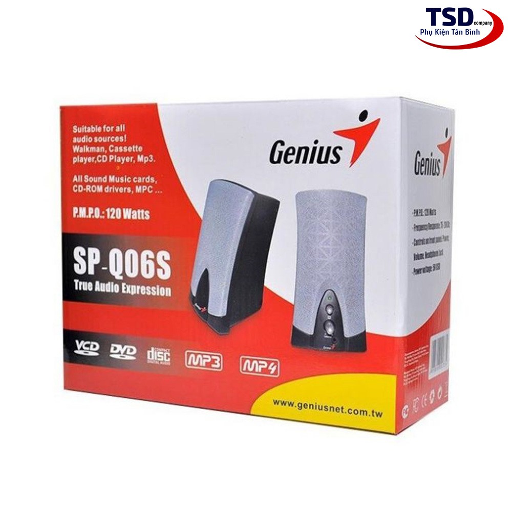 Loa vi tính GENIUS SP-Q06S chính hãng âm thanh 2.0