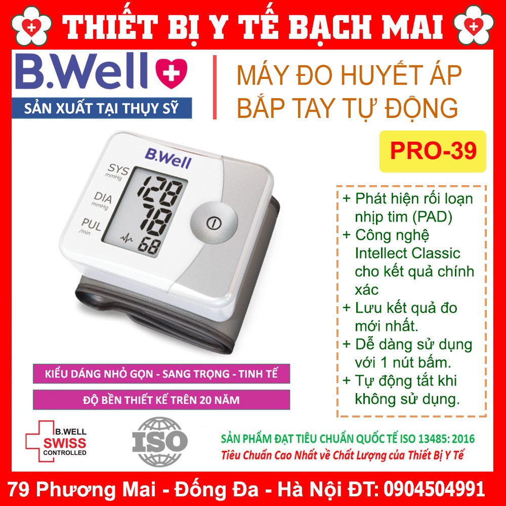 Máy Đo Huyết Áp Bắp Tay Cao Cấp B Well PRO-39 Bảo Hành 5 Năm