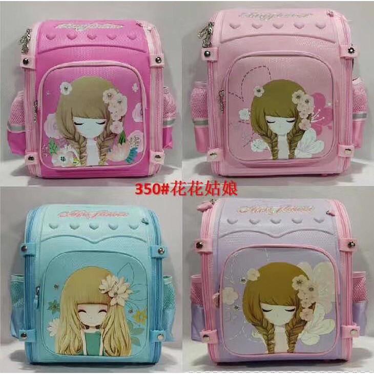 Balo chống gù cho học sinh tiểu học bé gái dễ thương, đáng yêu cấp 1