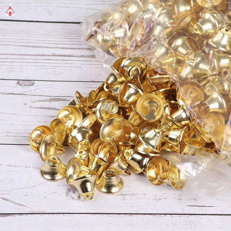 Chuông Nhỏ 1.1cm / 2cm Màu Vàng / Bạc Trang Trí Cây Thông Giáng Sinh