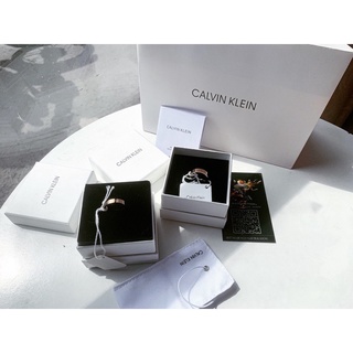 Nhẫn cặp đôi CK Calvin Klein Hook Rose Gold Ring - Nhẫn CK Authentic Fullbox, thẻ tag, bill check Code