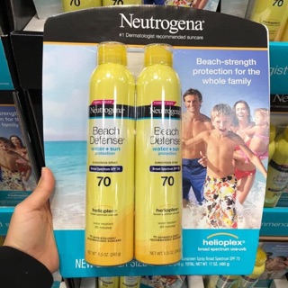 Set Kem chống nắng neutrogena spf 70 dạng xịt 240gx2 chai của Mỹ