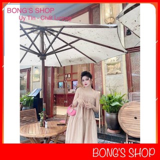 Váy 2 dây nữ, Đầm 2 dây nữ bèo tầng cực xinh vải tơ nhũ hàng QC loại 1