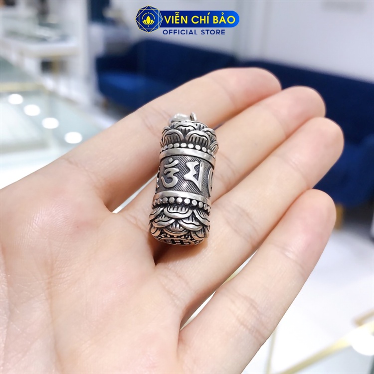 Mặt dây chuyền Unisex bạc Thái S925 rụ Kim Luân hình Hoa Sen thương hiệu Viễn Chí Bảo M100277