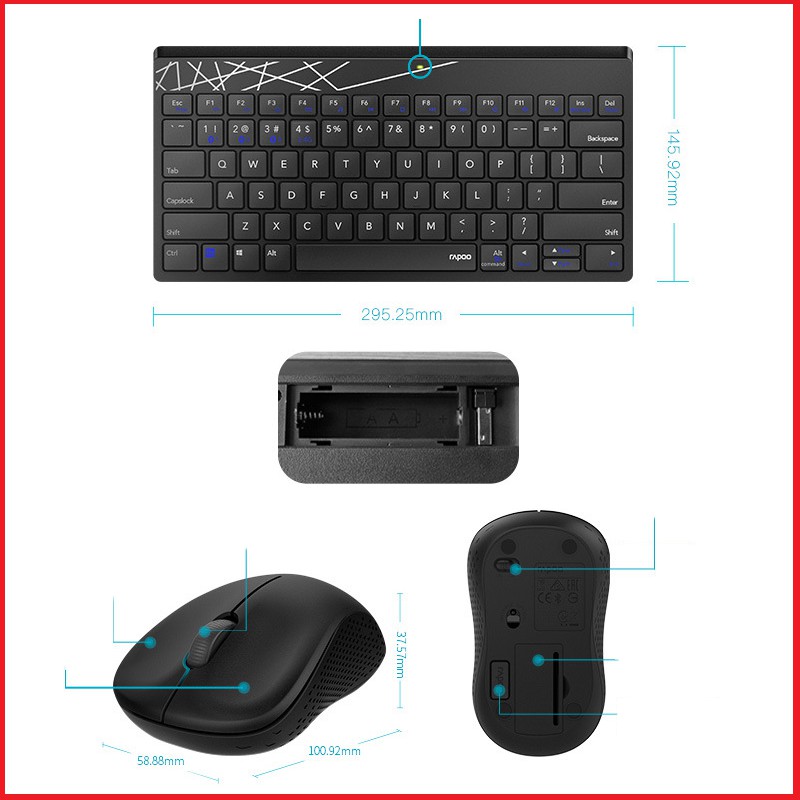 [HÀNG CAO CẤP] Bộ bàn phím và chuột không dây chất lượng cao dành cho dân văn phòng và các game thủ