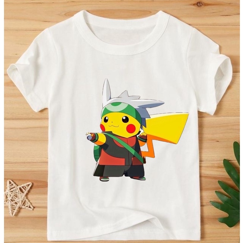 áo thun bé trai bé gái in hình pikachu pokemon dễ thương chất đẹp