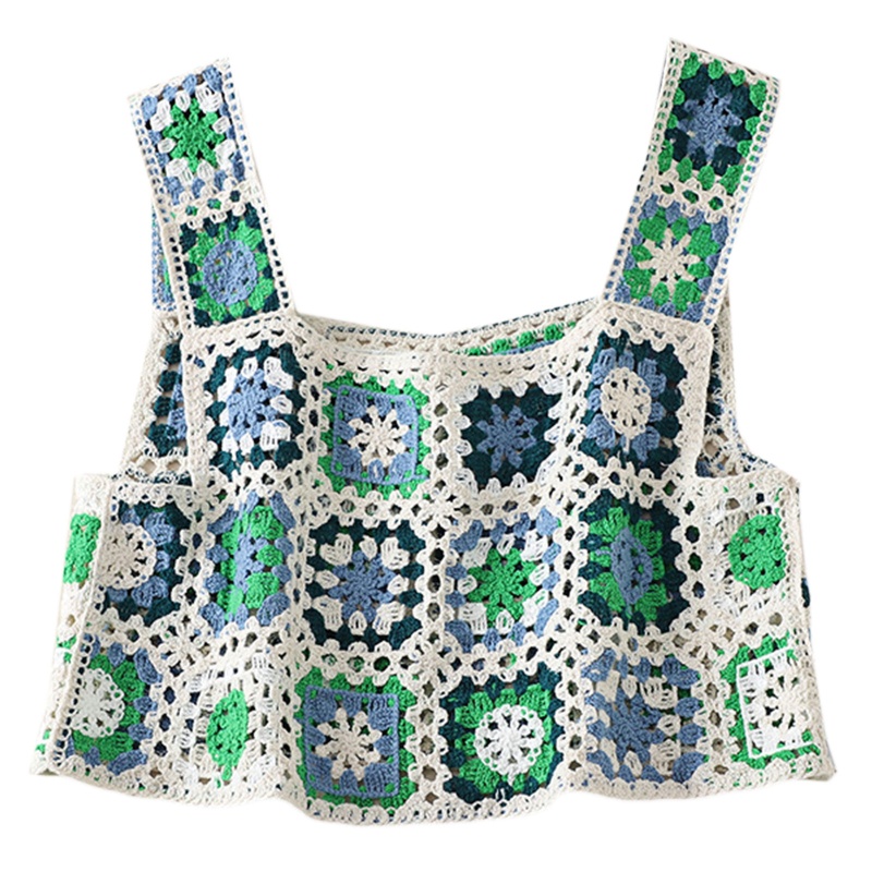 Áo Croptop Cotton Không Tay In Hoa Thời Trang Mùa Hè Dành Cho Nữ