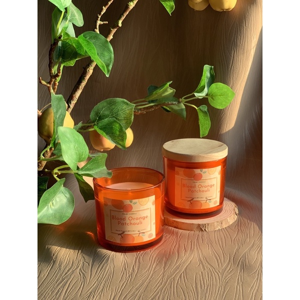 Nến thơm tự nhiên Blood Orange Patchouli, hương cam, hoắc hương, nguyên liệu nhập khẩu, 164 grams, bấc sợi