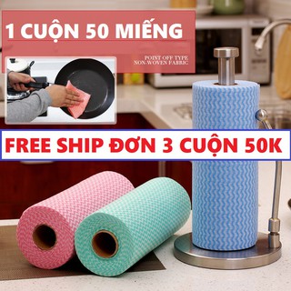 Cuộn khăn lau đa năng 50 miếng. Khăn Lau Bếp Đa Năng