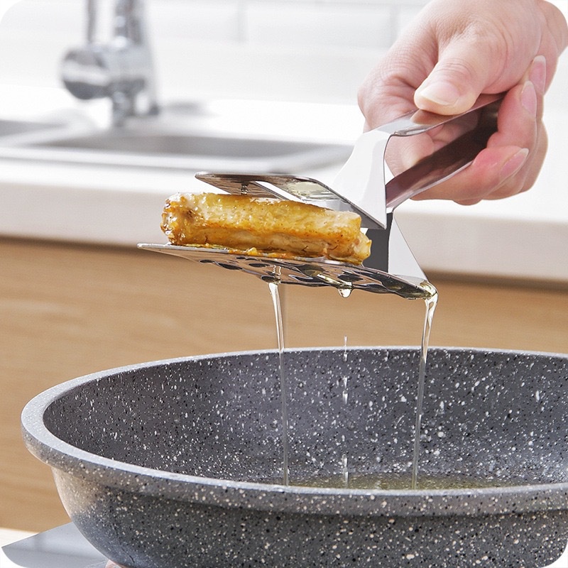 Kẹp gắp thức ăn Inox cao cấp, Xẻng lật đồ ăn nóng tiện lợi an toàn cho nấu nướng