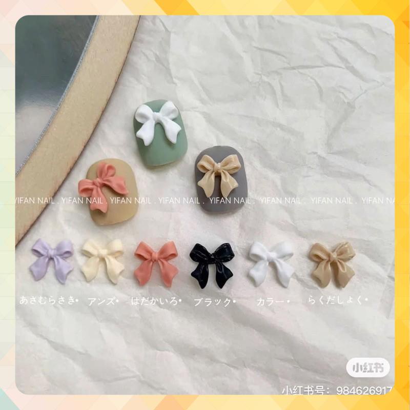 SET CHARM NƠ BỘT TRANG TRÍ MÓNG NHIỀU MÀU TIỆN DỤNG