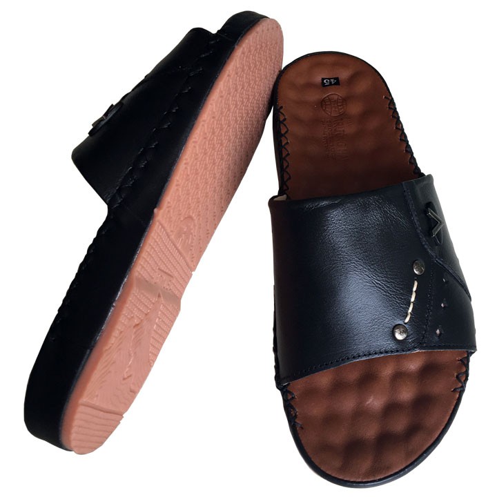 Dép BIGSIZE quai ngang nam da bò cao cấp Trường Hải QNN367