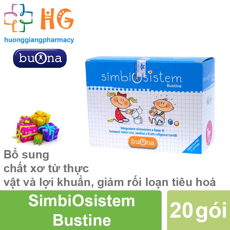 Men vi sinh cho trẻ sơ sinh Simbiosistem bustine chất xơ cho bé cải thiện hệ vị sinh đường ruột giảm rối loạn tiêu hoá