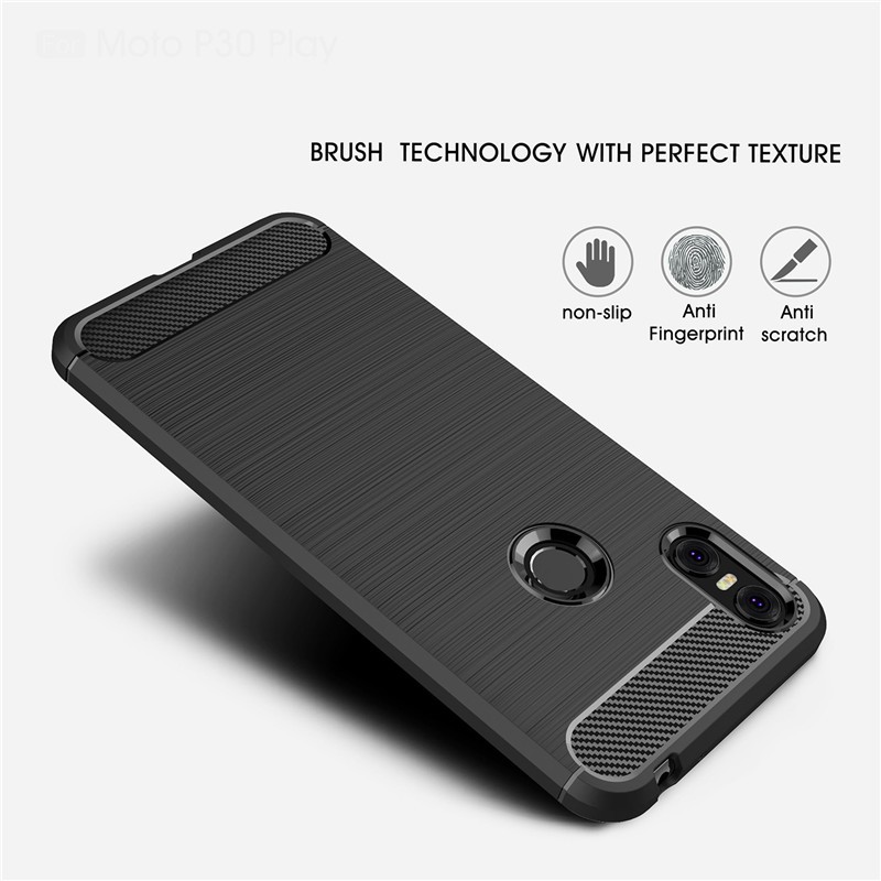 Ốp Điện Thoại Tpu Sợi Carbon Cho Motorola Moto Z Z2 Force E3 X4 Moto One P30 Play One Power P30 Note