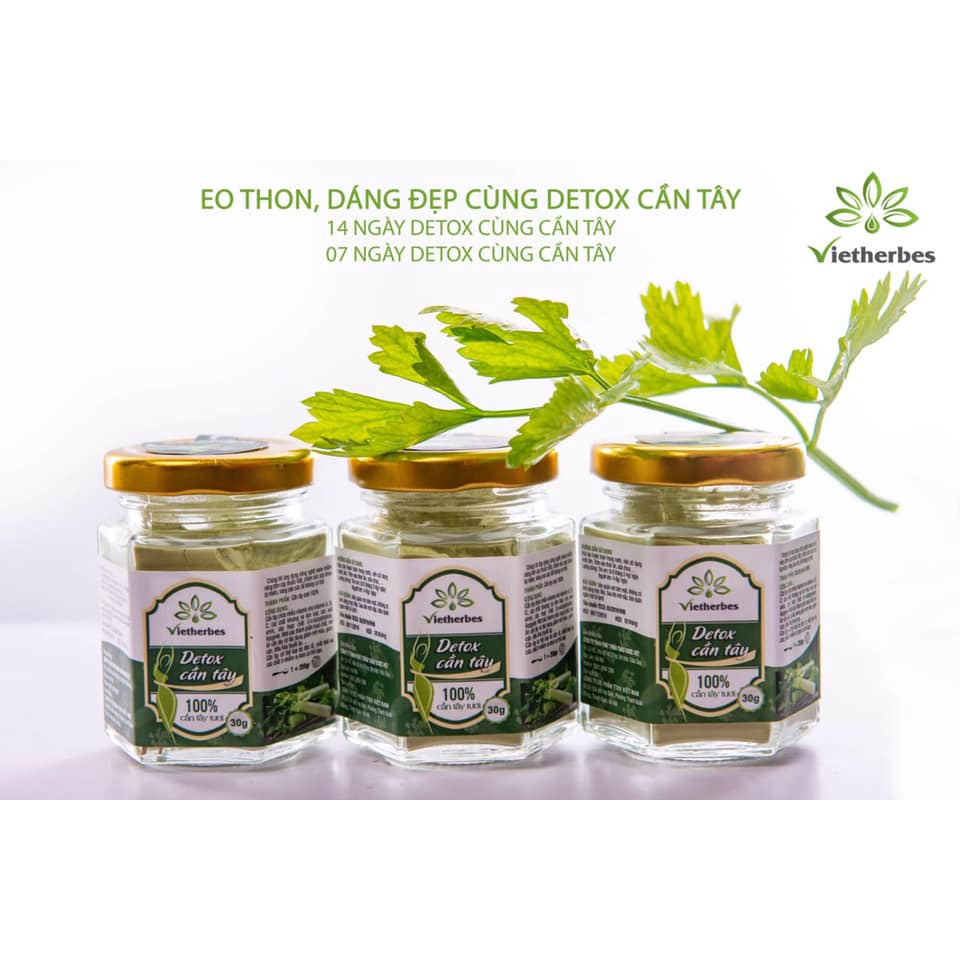 Tinh Chất Cần Tây - Hộp 75g -  detox, giảm cân, thanh lọc cơ thể VIETHERBES