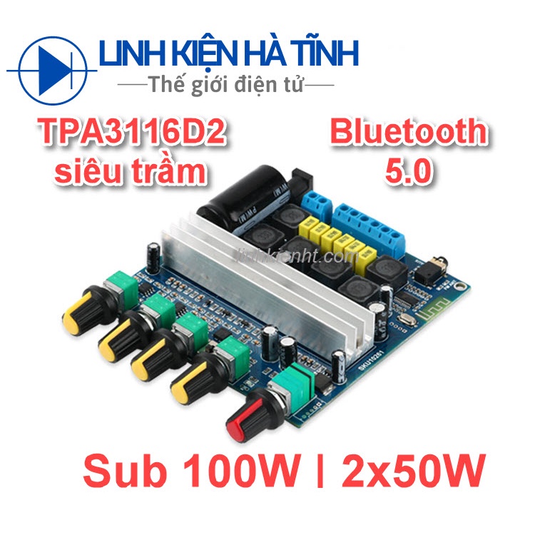 Mạch khuếch đại công suất kỹ thuật số TPA3116D2 TPA3116 Bluetooth 5.0 Loa siêu trầm 100W + 50W X 2