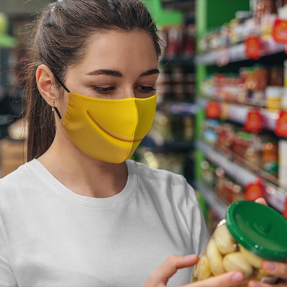 Khẩu trang dễ thương thú cưng trẻ em vui nhộn đáng yêu hoạt hình Mặt Cảm Xúc EMOJIS CARTWELL chất liệu vải mềm phòng ô n