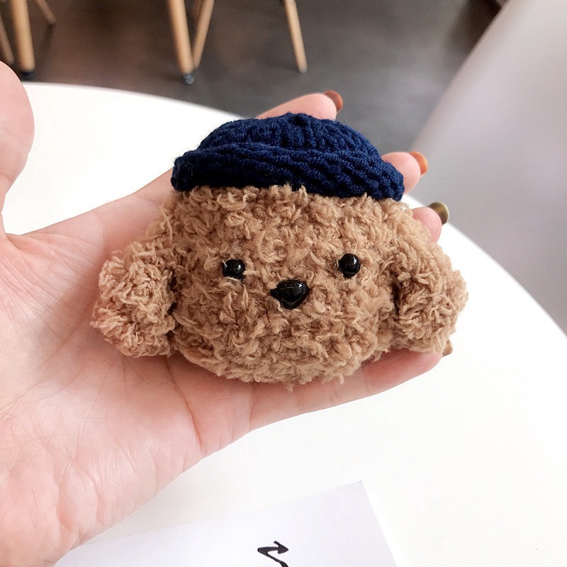 Airpods case Plush Teddy dog Bluetooth wireless headset airpods 1/2 universal soft shell