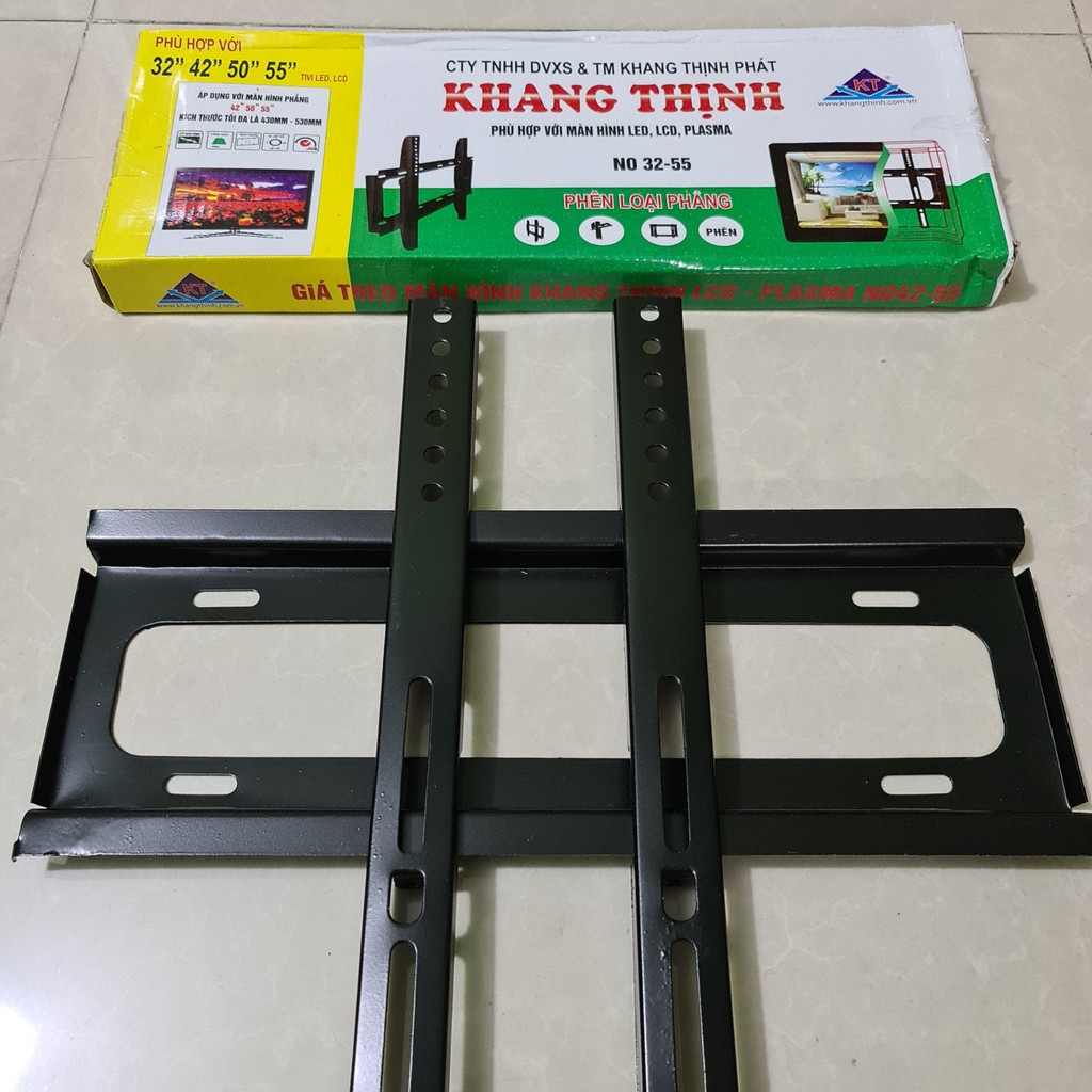 [Mã ELORDER5 giảm 10K đơn 20K] GIÁ TREO TIVI KHANG THỊNH ĐA NĂNG 32&quot; - 55&quot; TREO THẲNG &amp; GẬT GÙ [ GIAO NHANH HCM 2H]