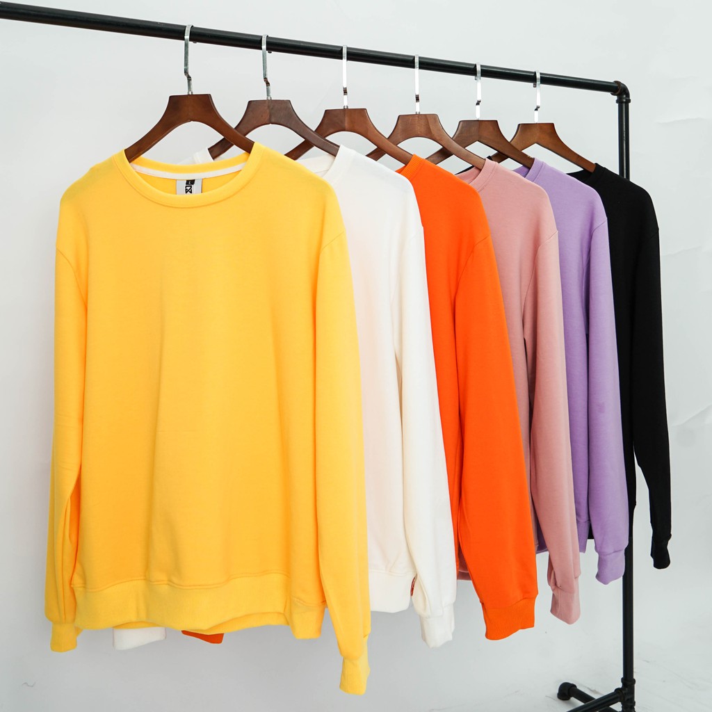 Áo dài tay trơn NỈ DA CÁ Unisex N7 Basic Sweater Ulzzang cặp đôi nam nữ form rộng oversize Hàn Quốc | BigBuy360 - bigbuy360.vn