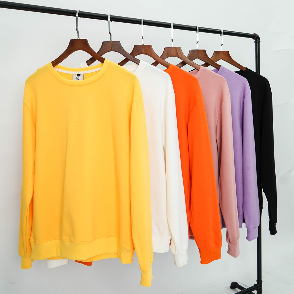 Áo dài tay trơn NỈ DA CÁ Unisex N7 Basic Sweater Ulzzang cặp đôi nam nữ form rộng oversize Hàn Quốc | WebRaoVat - webraovat.net.vn