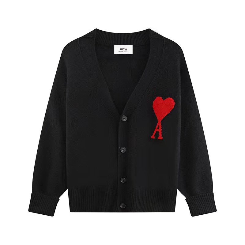 ❤❀  ❤ Áo Khoác Cardigan Dệt Kim Thêu Hình Trái Tim Thời Trang Unisex