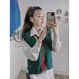 Áo len gile xanh lá🌺