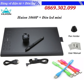 [ Chính hãng ] Combo Bảng vẽ điện tử Huion 1060P cấu hình chuyên nghiệp + Đèn led mini cổng USB-siêu sáng cao cấp thumbnail