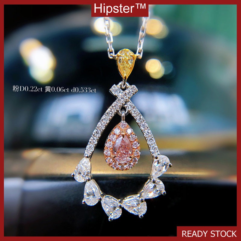 Mặt Dây Chuyền Pha Lê Hồng Hình Giọt Nước Tự Nhiên Cho Nữ