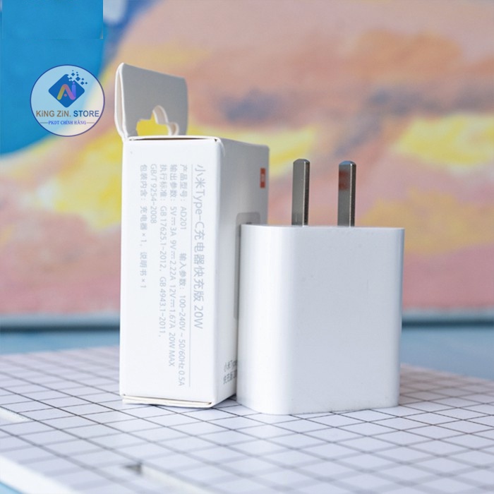 Bộ củ sạc siêu nhanh PD Xiaomi 20W TYPE- C mã  AD201 - Zin bóc máy
