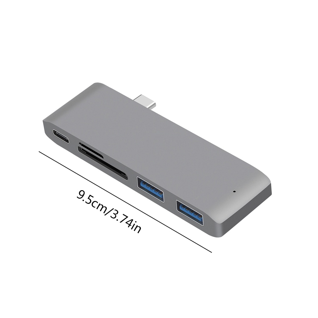 Bộ Chia Cổng Usb 5 Trong 1 Đa Năng Cho Macbook Pro Type C Sang Usb 3.0 Sd Tf