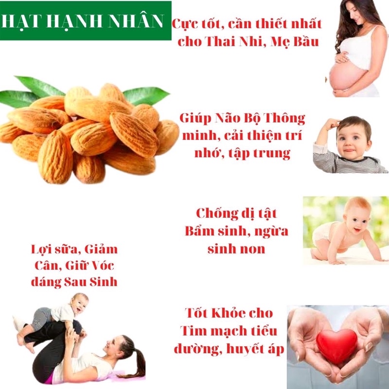 Hạnh Nhân Mỹ Sấy Bơ Vỏ Mõng 500gr