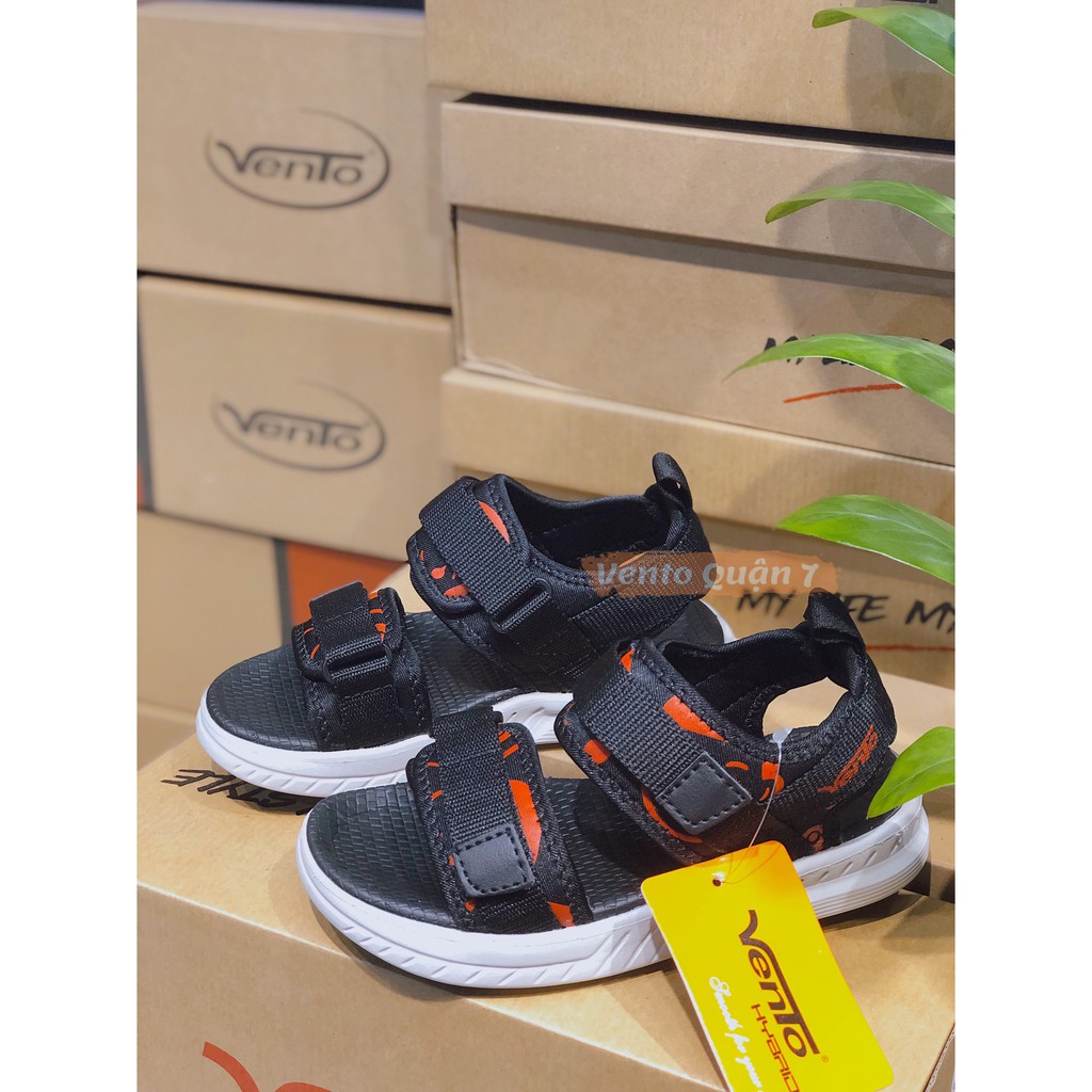 Sandal VENTO Quai Ngang Cho Bé NB83 Màu Đen Đỏ