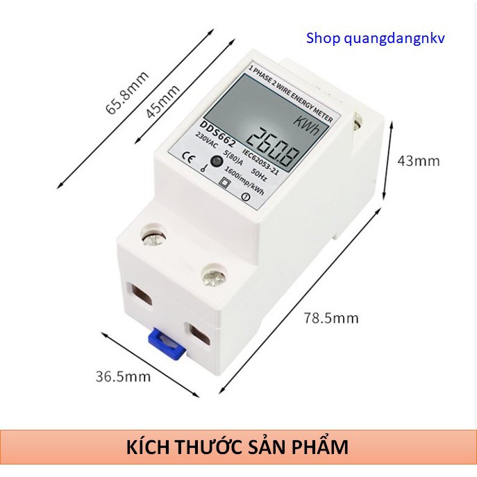 Công tơ điện tử 80A đo số điện tiêu thụ (kWh)